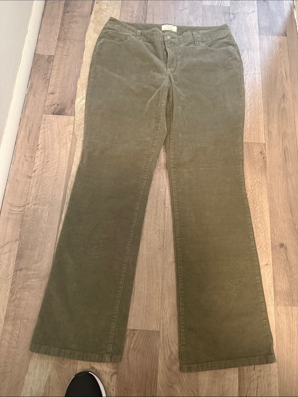 St. John's Bay Olive Green Corduroy Flare Pants